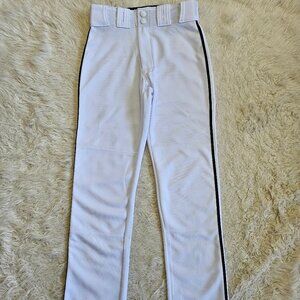 Easton Youth White/Navy Trim Rival Riped Baseball Pants  Youth-S